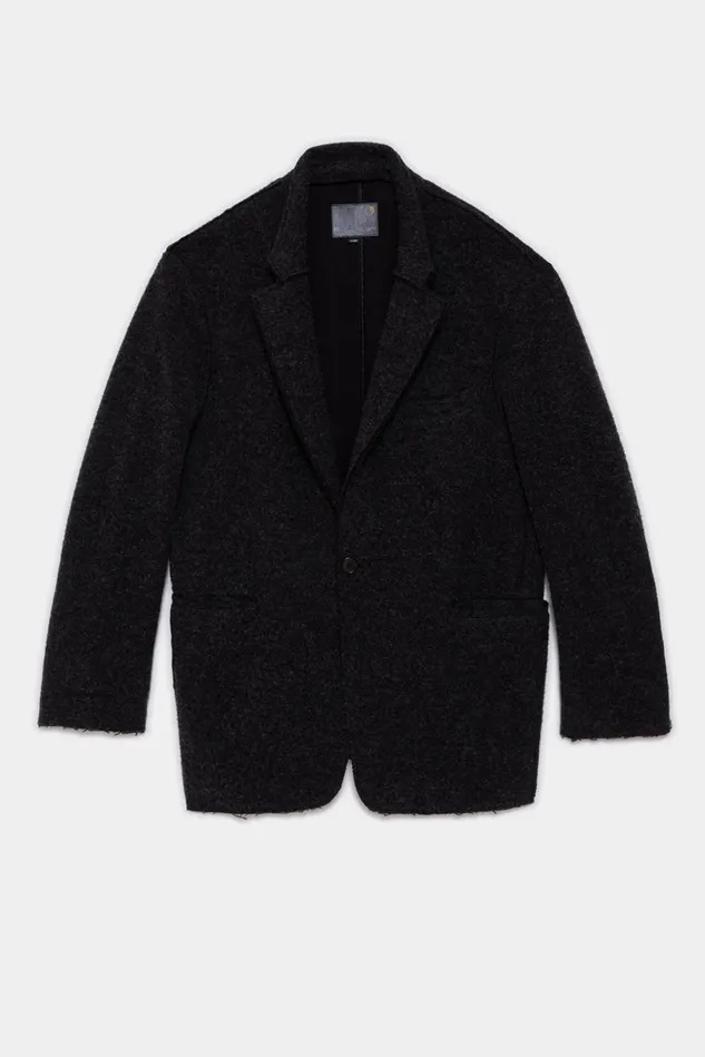 R13 Jackets and Coats Women Raw Cut Ragged Blazer 8211 Dark Grey