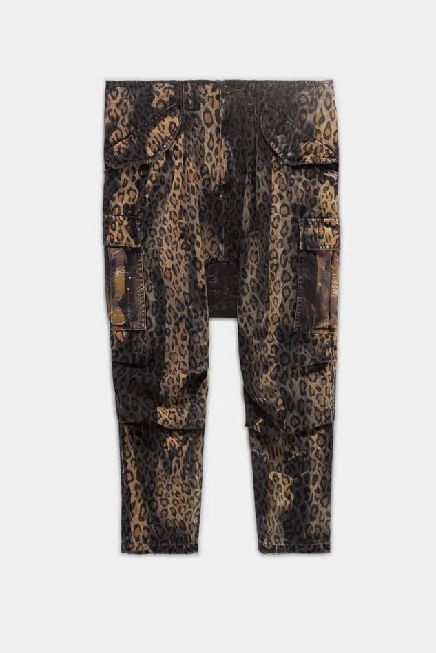 R13 Pants and Skirts Women Bleached Harem Cargo Pant