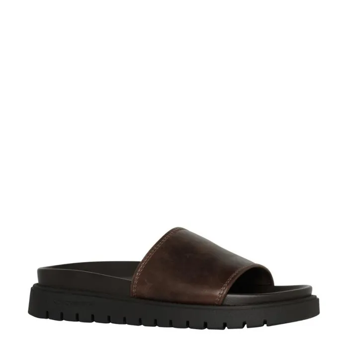 Sandals Men Windsor Smith ROWDY DARK BROWN LEATHER SANDALS