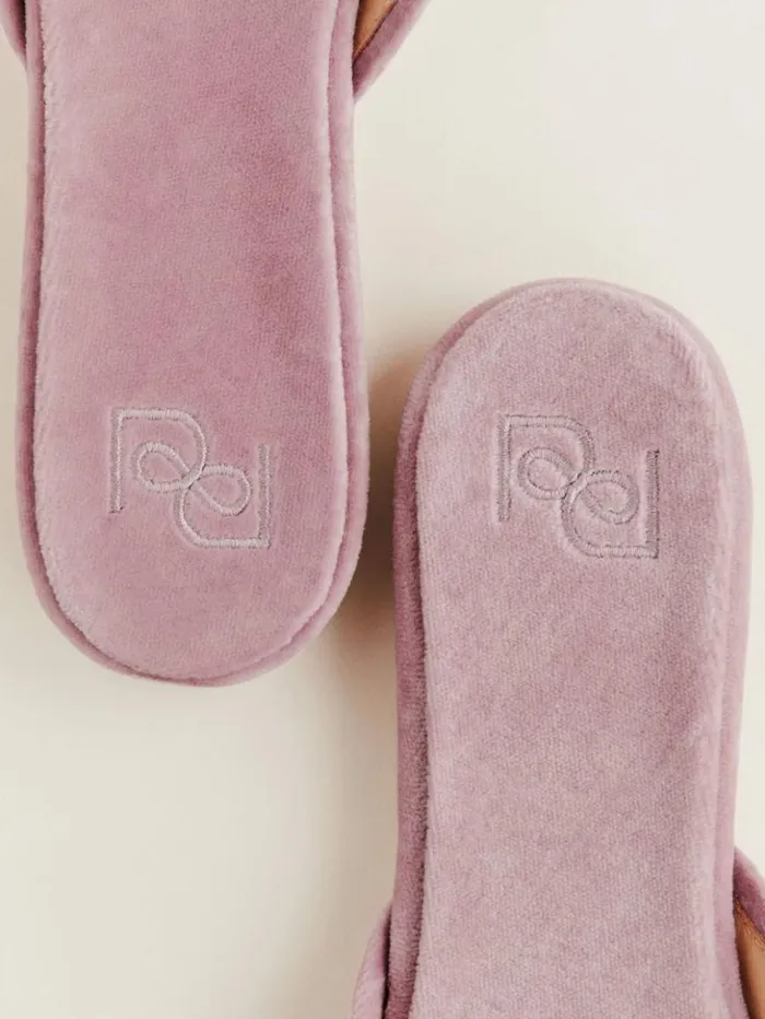Shoes The Reformation Melly Flat Mule Magnolia Velvet