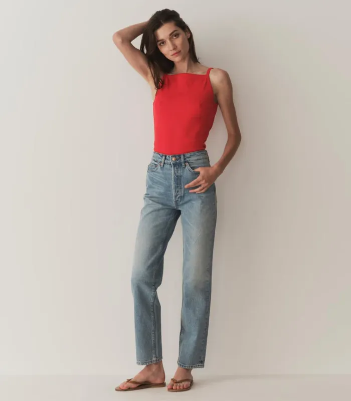 Shop ANGIE TANK Scarlet DEN Tees