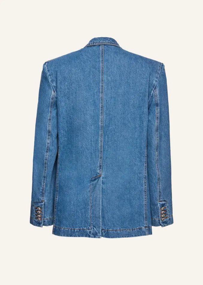 Shop Magda Butrym Tailoring And Suits Classic Oversized Denim Blazer