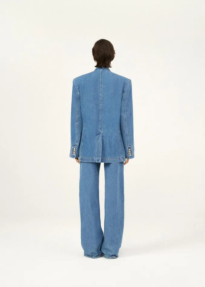 Shop Magda Butrym Tailoring And Suits Classic Oversized Denim Blazer