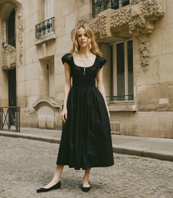 Shop QUINN DRESS Black DEN Dresses