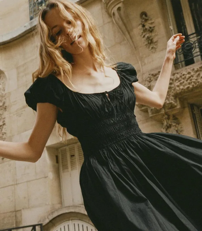 Shop QUINN DRESS Black DEN Dresses