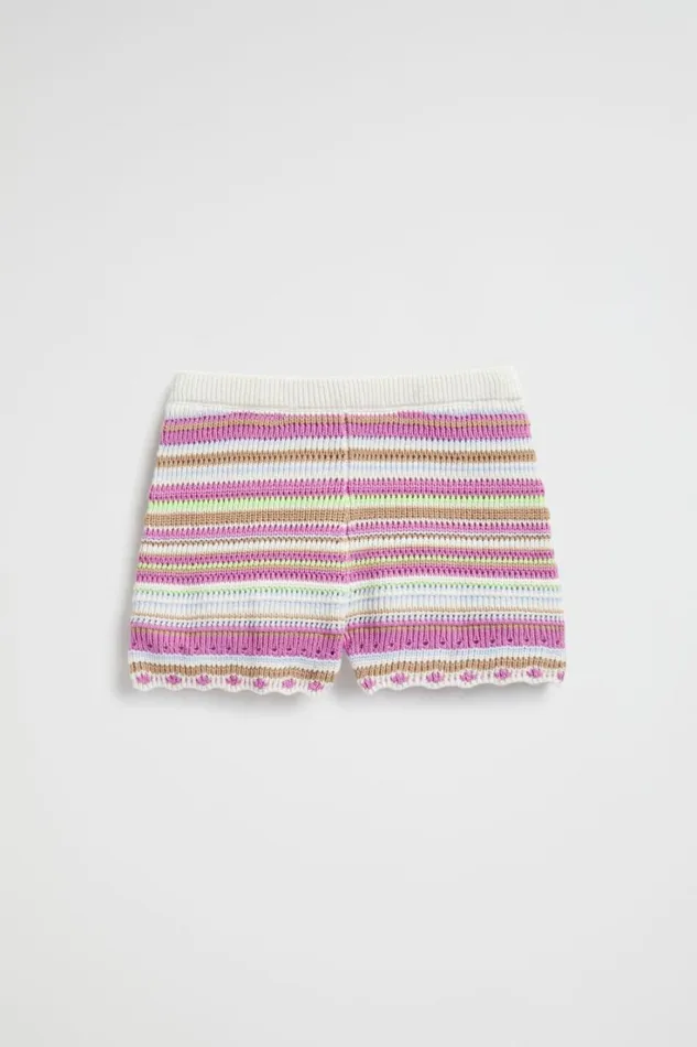 Shorts Girl Seed Heritage Crochet Knit Short Multi