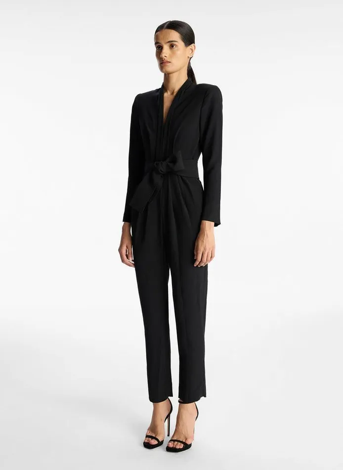 Skirts Women ALC Kieran Crepe Jumpsuit Black Skirts Women ALC Kieran Crepe Jumpsuit Black
