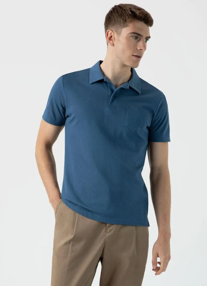 SUNSPEL Polo Shirts Riviera Polo Shirt Steel Blue 8211 Men