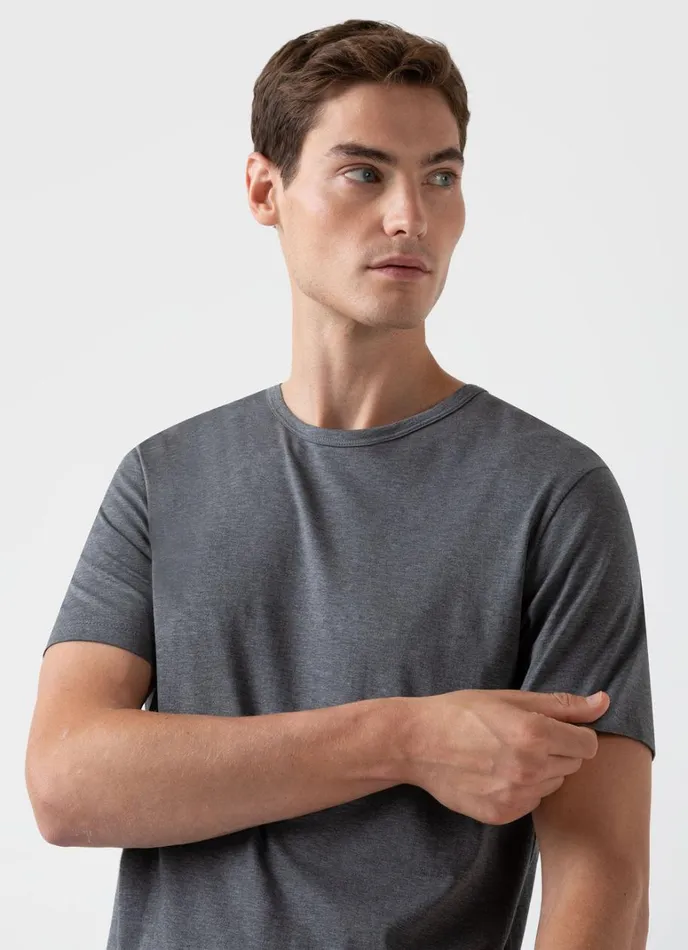 SUNSPEL Tshirts Classic Tshirt Charcoal Melange 8211 Men