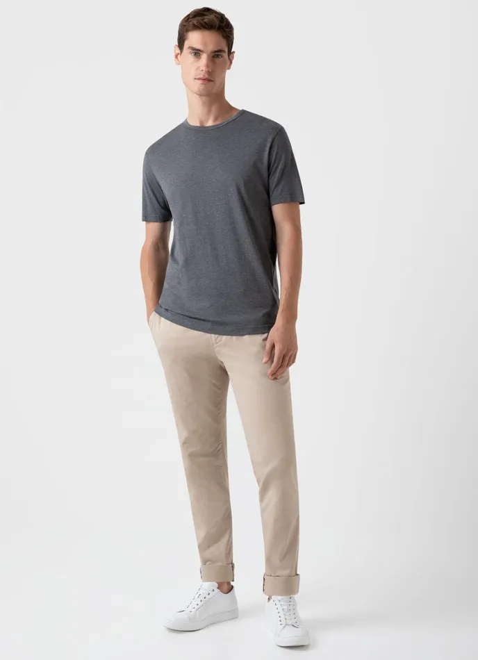 SUNSPEL Tshirts Classic Tshirt Charcoal Melange 8211 Men