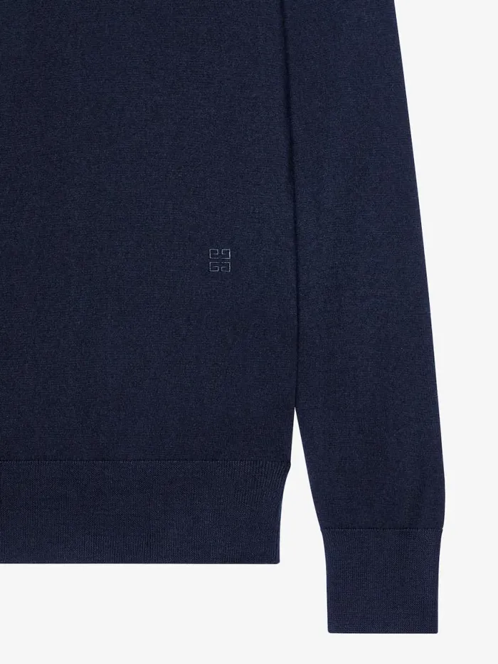 Sweater In Wool And Cashmere Night Blue Men Givenchy Sweaters