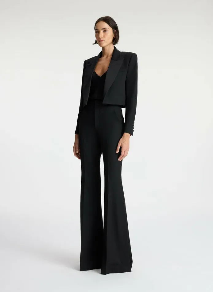 Swim Women ALC Anderson Cropped Tuxedo Jacket Black Swim Women ALC Anderson Cropped Tuxedo Jacket Black