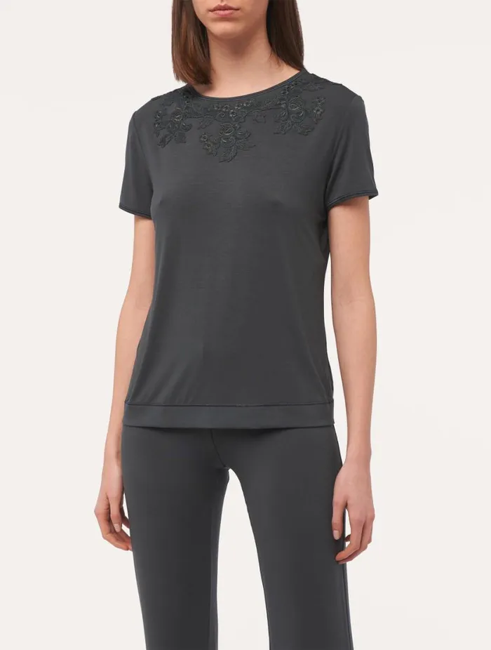 Tshirt In Charcoal Grey Sleepwear La Perla Camisoles