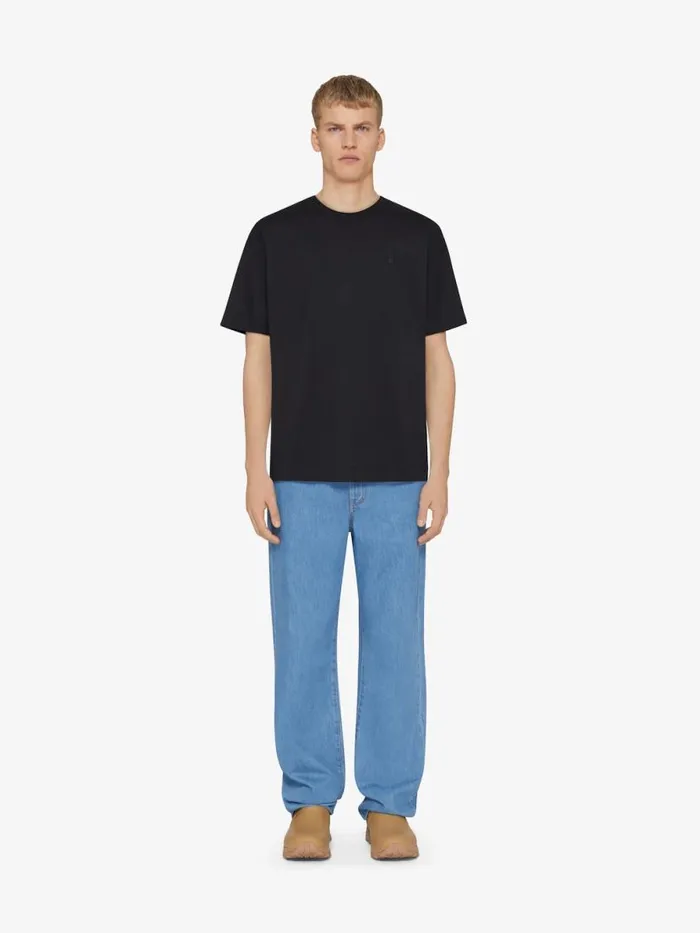 TShirt In Mercerized Cotton With 4g Detail Black Men Givenchy TShirts