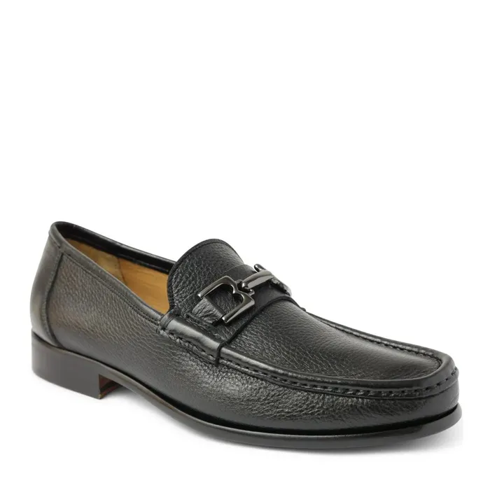 Trieste Classic Leather Moccasin 8211 Black Cervo Men Bruno Magli Loafers and Slipons