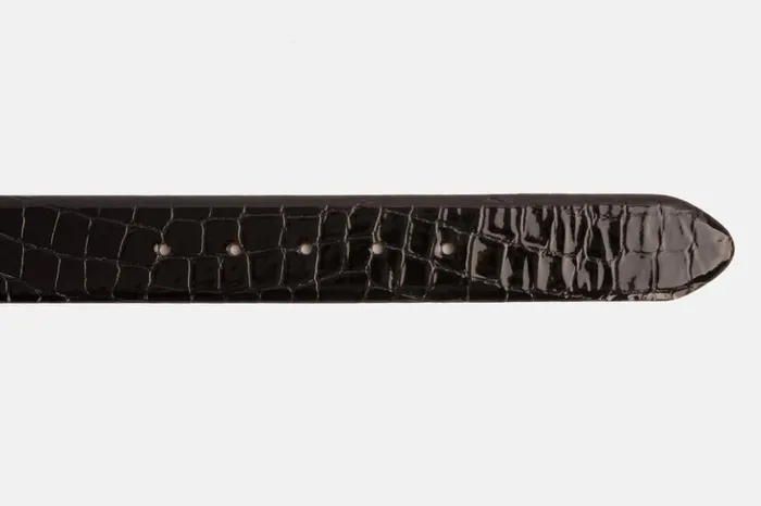 Vinci Leather Leather Belts The Cordova Black Patent Leather Belt 8211 Men