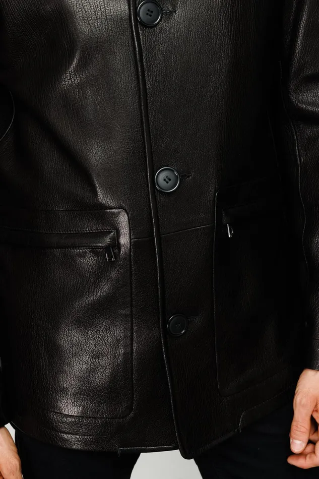 Vinci Leather Leather Jackets The Barclay Black Leather Jacket 8211 Men