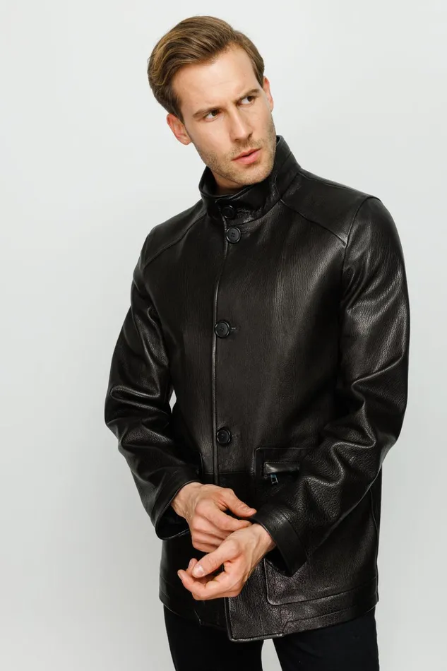 Vinci Leather Leather Jackets The Barclay Black Leather Jacket 8211 Men
