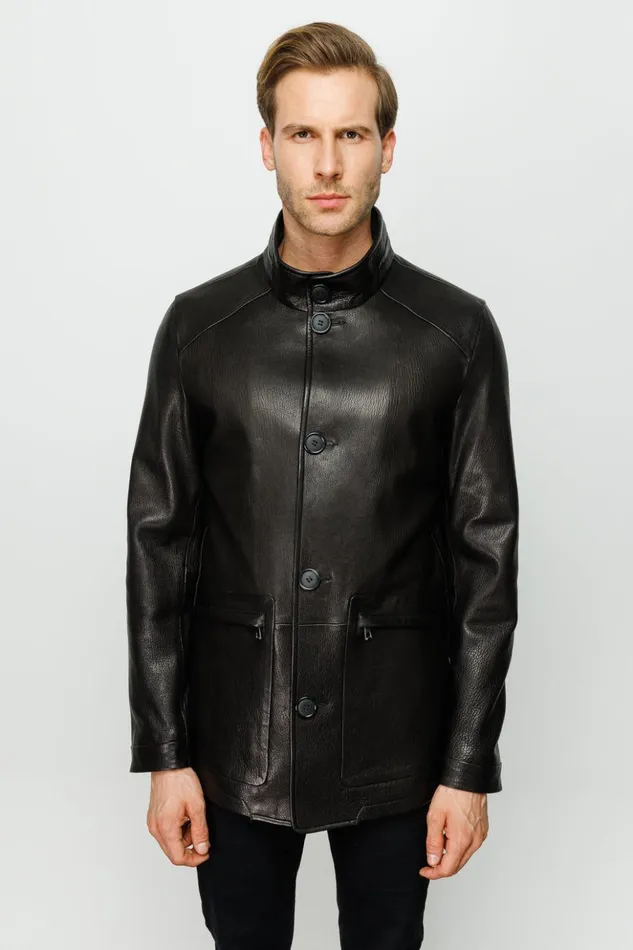 Vinci Leather Leather Jackets The Barclay Black Leather Jacket 8211 Men