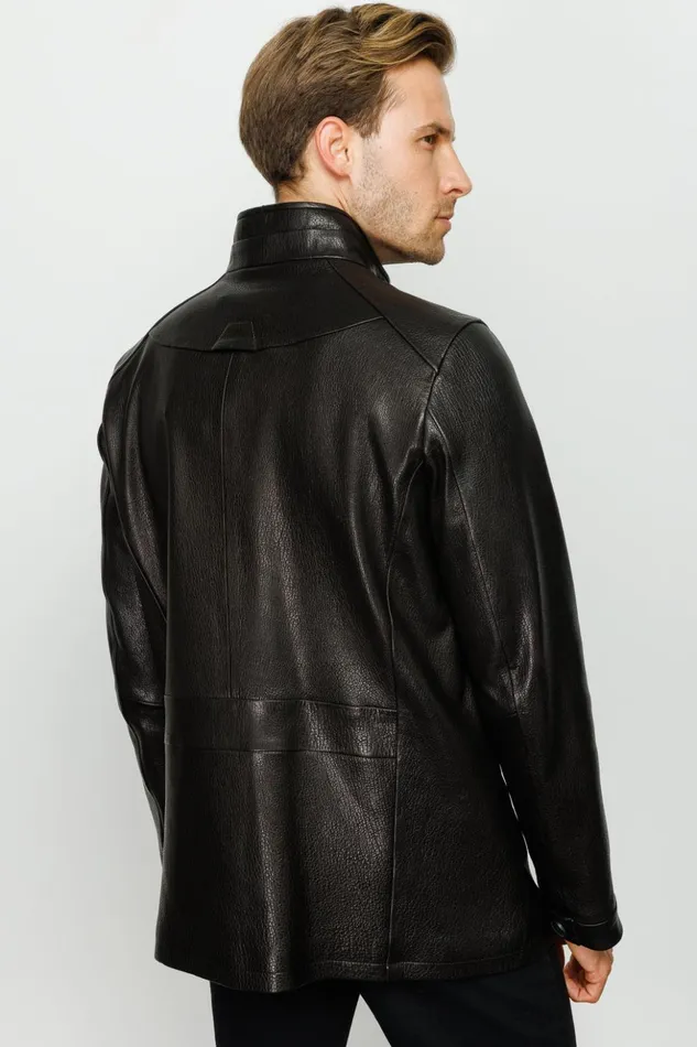 Vinci Leather Leather Jackets The Barclay Black Leather Jacket 8211 Men
