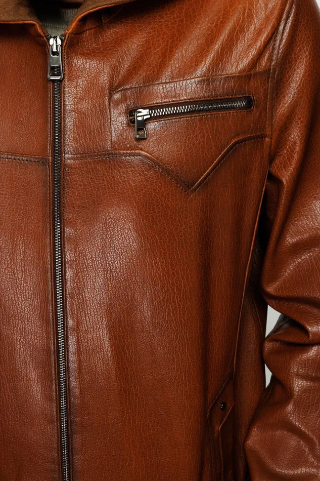 Vinci Leather Leather Jackets The Byron Ribi Brown Leather Jacket 8211 Men