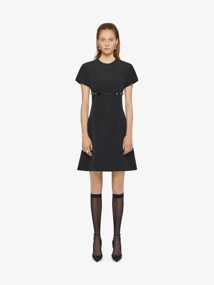 Voyou Dress In Cotton Taffetas Black Women Givenchy Dresses