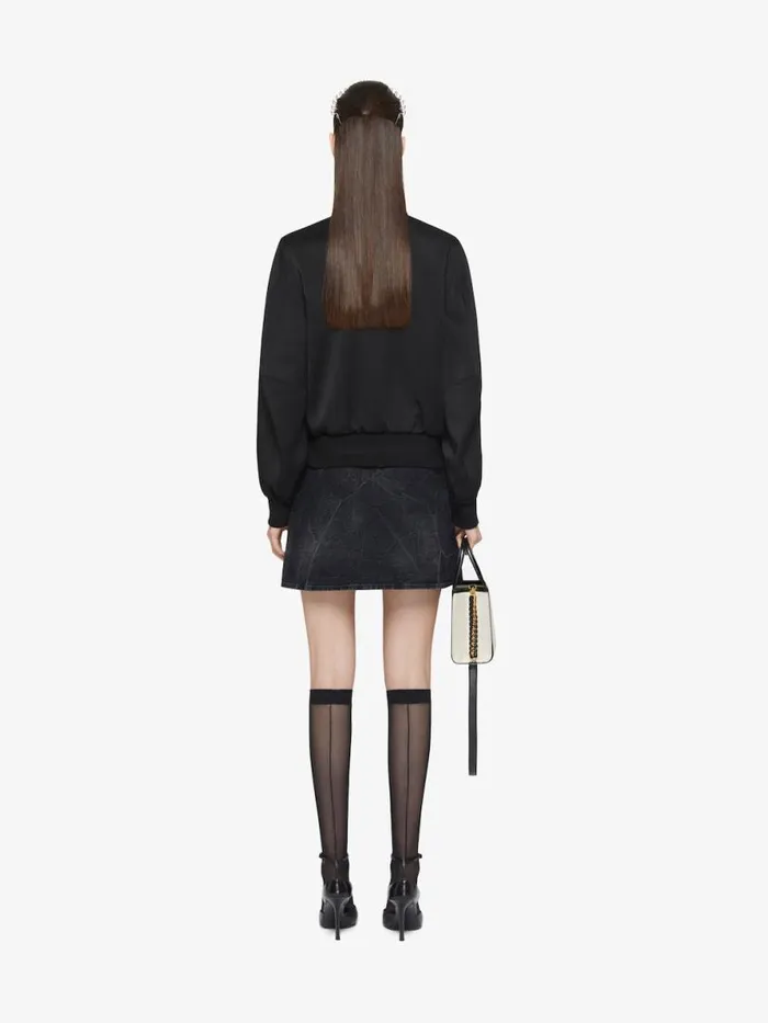 Voyou Wrap Mini Skirt In Denim Black Women Givenchy Skirts
