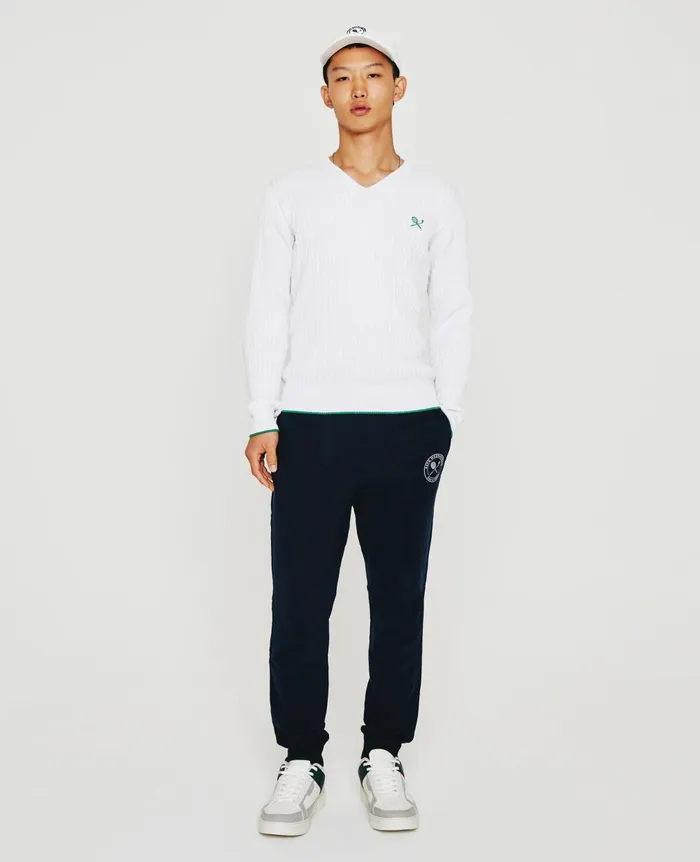 Weddington Varsity Sweater Eb Racket Club Emblem Match Wh Men AG Jeans Sweatshirts