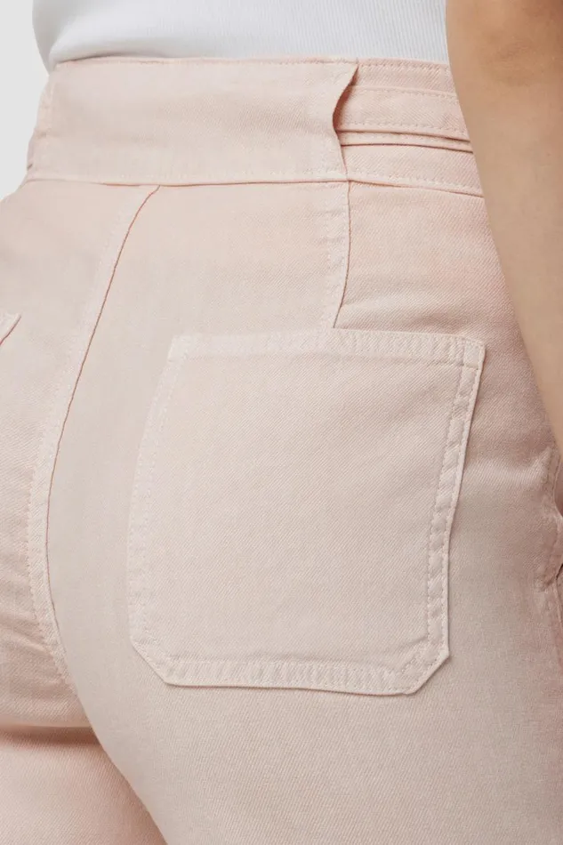 Wide Leg Women Hudson Jeans Tie Waist Wide Leg Barefoot Trouser Cameo Rose Wide Leg Women Hudson Jeans Tie Waist Wide Leg Barefoot Trouser Cameo Rose