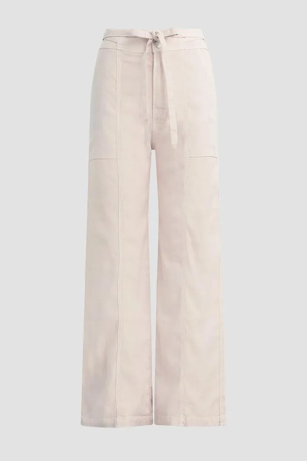 Wide Leg Women Hudson Jeans Tie Waist Wide Leg Barefoot Trouser Cameo Rose Wide Leg Women Hudson Jeans Tie Waist Wide Leg Barefoot Trouser Cameo Rose
