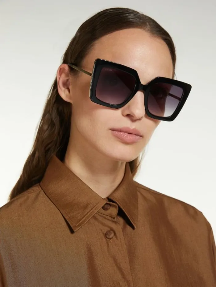 Woman Butterfly Sunglasses Black Maxmara Eyewear Woman Butterfly Sunglasses Black Maxmara Eyewear