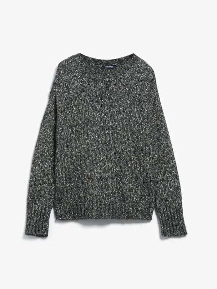 Woman Cotton And Alpaca Sweater Black Maxmara Knitwear And Sweatshirts