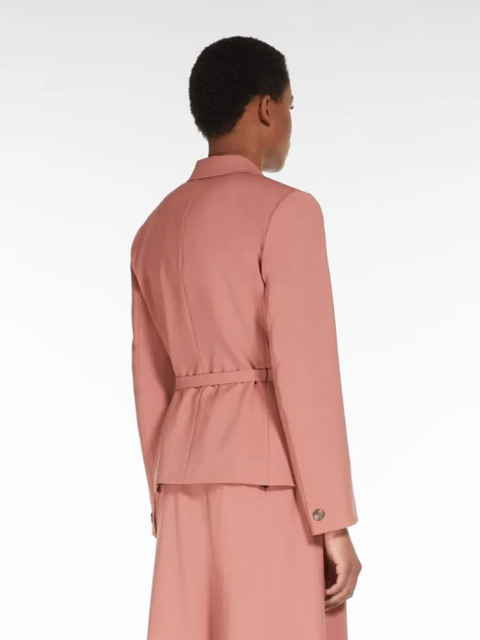 Woman Doublebreasted Blazer In Wool Fabric Terra Cotta Maxmara Suit Woman Doublebreasted Blazer In Wool Fabric Terra Cotta Maxmara Suit