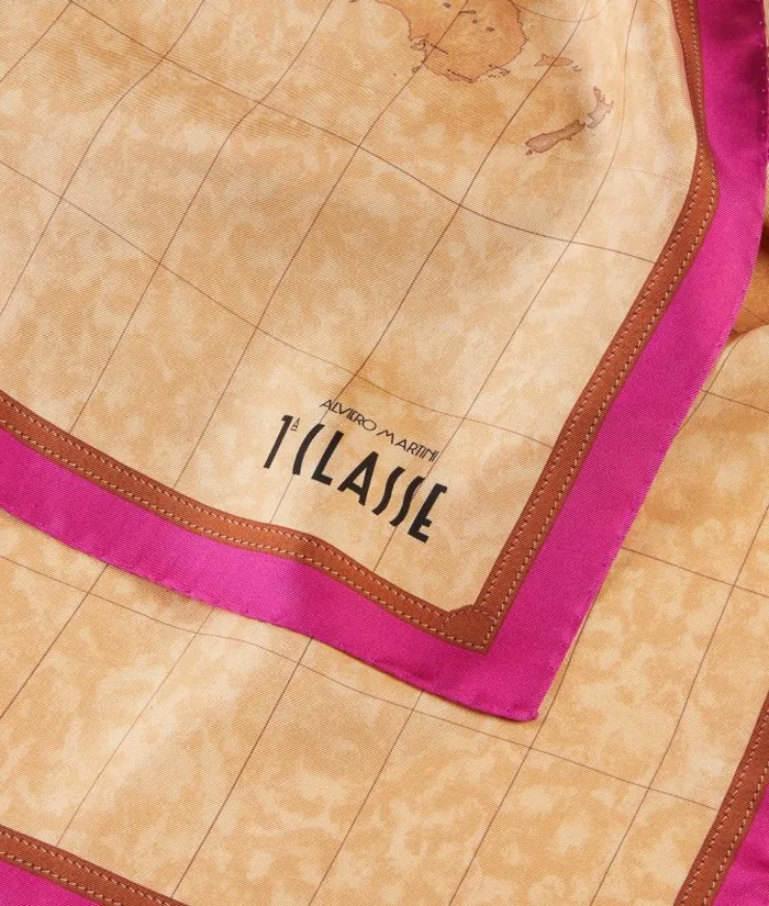 Woman Scarves and Shawls Alviero Martini Geo Classic Foulard 7021570 Magenta