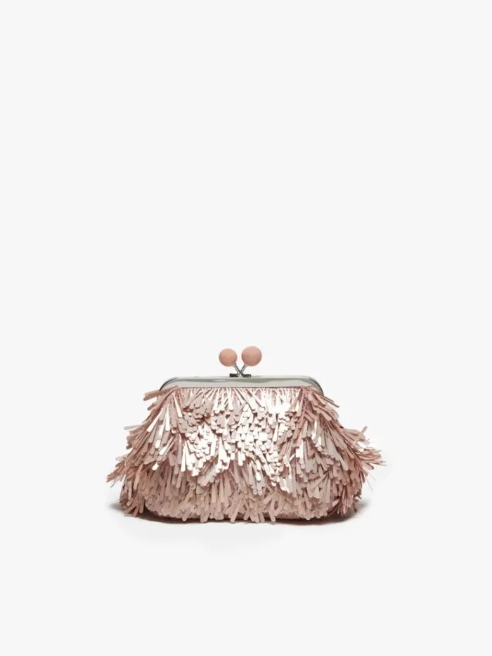 Woman Small Pasticcino Bag With Sequins Pink Maxmara Weekend Bag Woman Small Pasticcino Bag With Sequins Pink Maxmara Weekend Bag