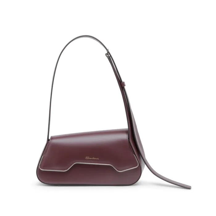 Women Burgundy Leather Thepluto Bag Santoni Bags