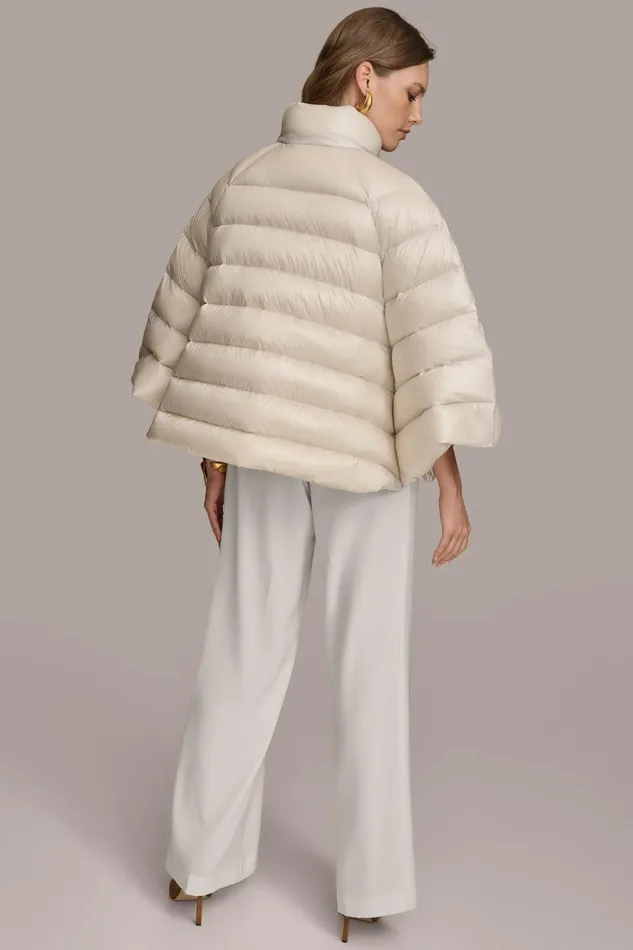 Women Coats And Jackets Donna Karan PUFFER CAPE White