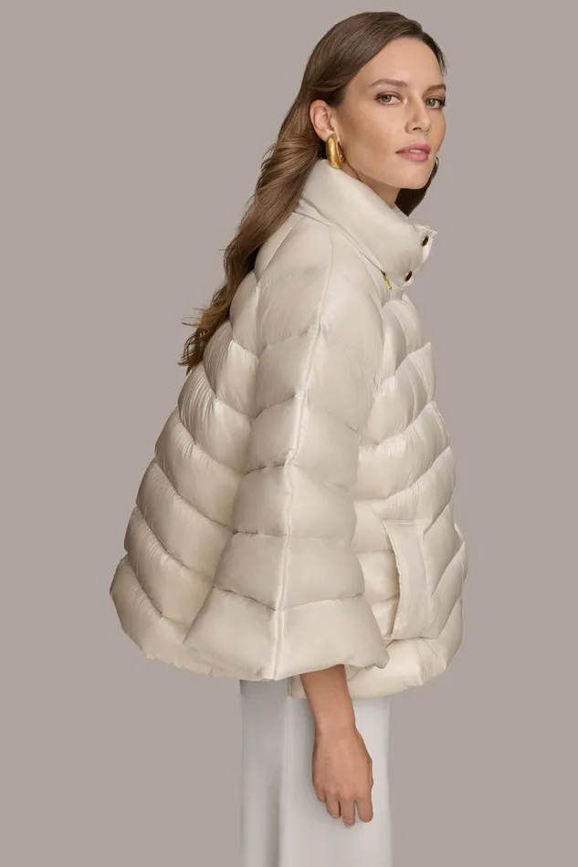 Women Coats And Jackets Donna Karan PUFFER CAPE White