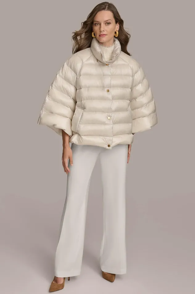 Women Coats And Jackets Donna Karan PUFFER CAPE White