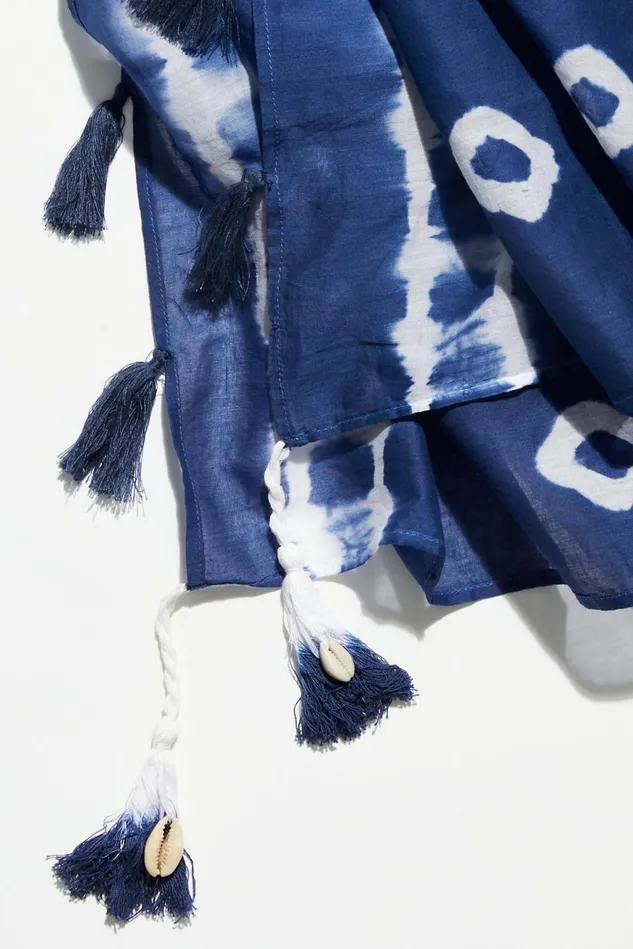 Women CoverUps Free People Sand Dollar Sarong Scarf Indigo