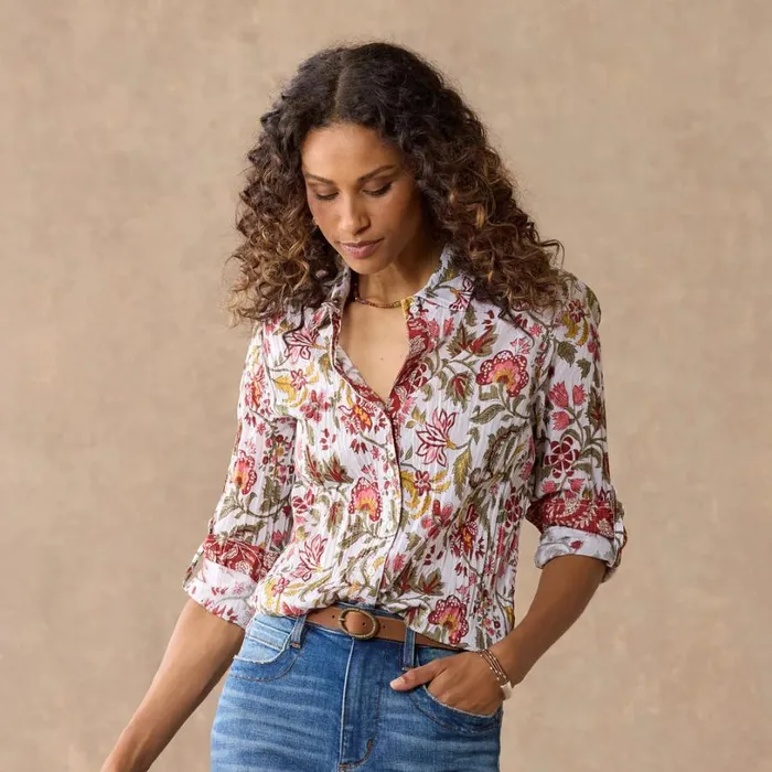 Women Forever Bloom Shirt Multi Sundance Catalog Tops