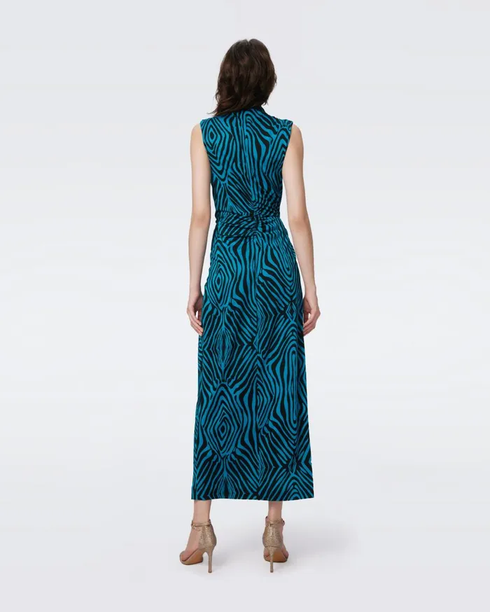 Women Geri Dress Huge Zebra Blue DVF Dresses