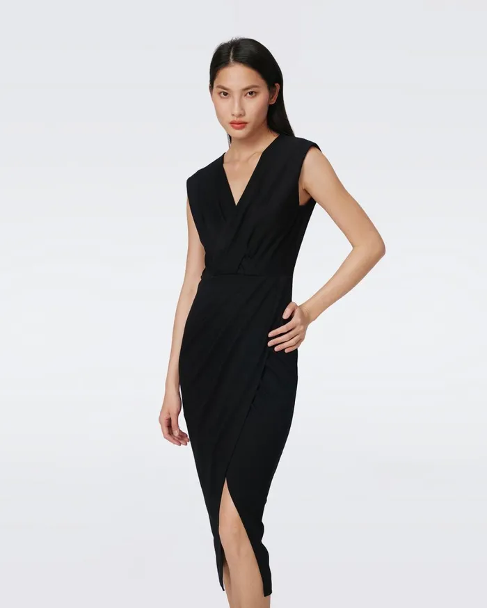 Women Hallie Dress Black DVF Dresses