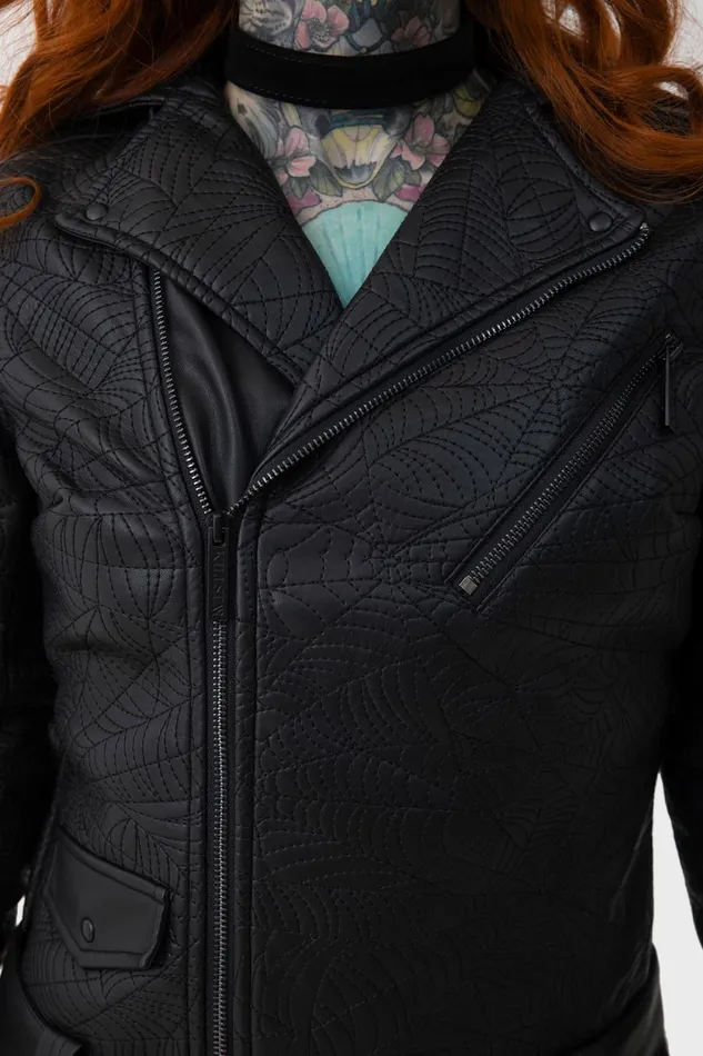 Women Jackets and Coats Killstar Spideration Biker Jacket