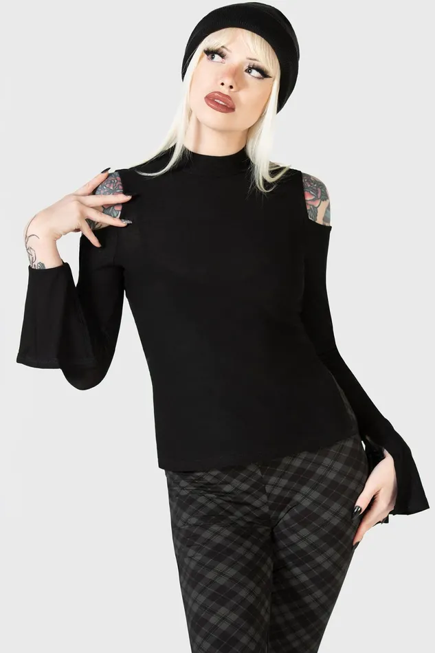 Women Long Sleeves Killstar Branwen Top