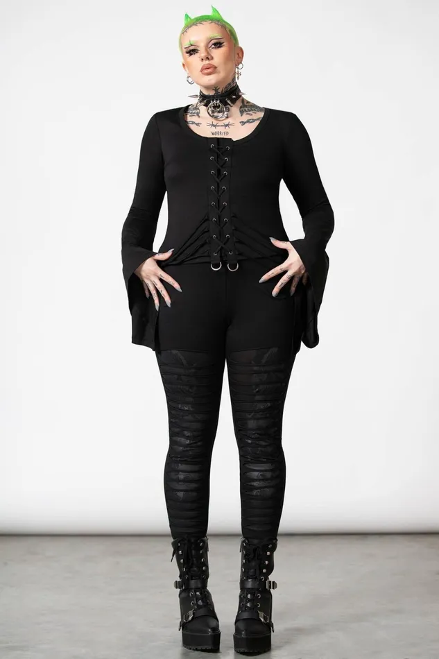 Women Long Sleeves Killstar Faith Long Sleeve Top