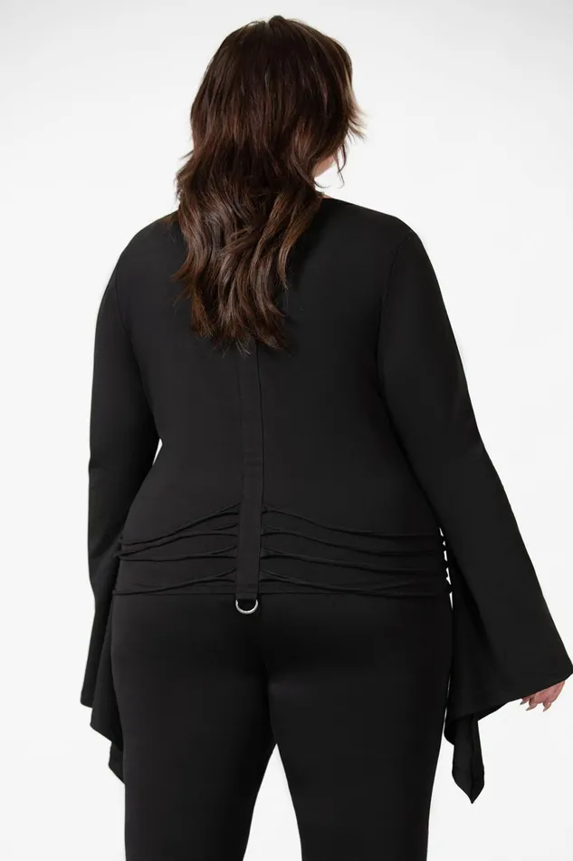 Women Long Sleeves Killstar Faith Long Sleeve Top