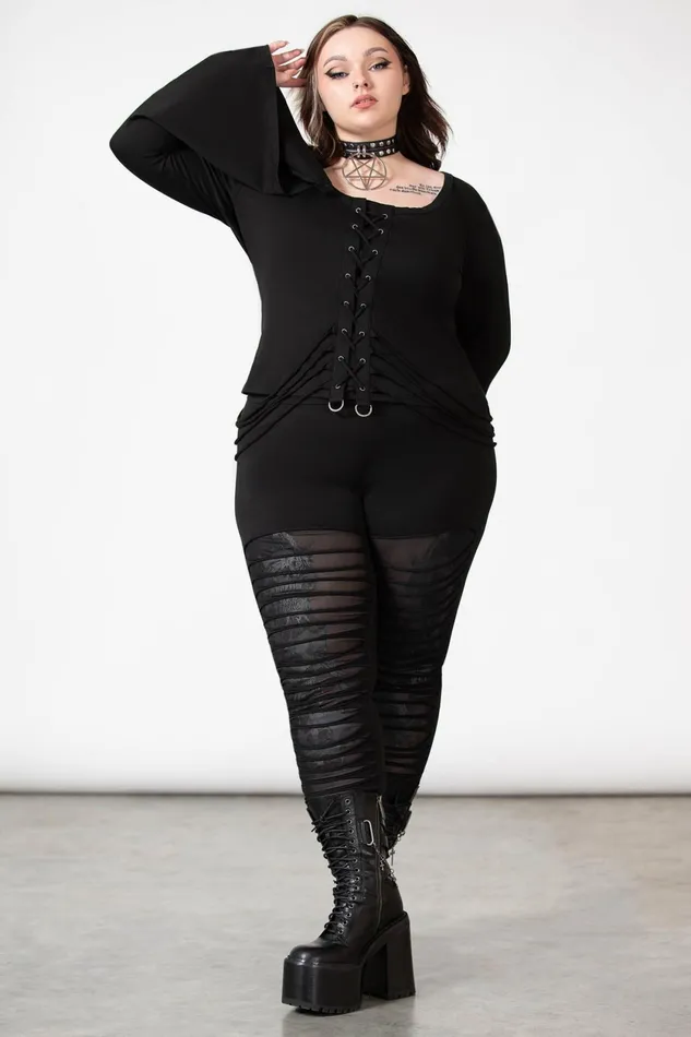 Women Long Sleeves Killstar Faith Long Sleeve Top