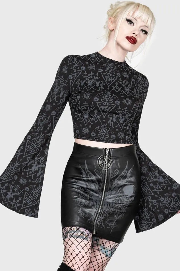 Women Long Sleeves Killstar Nightmagick Top