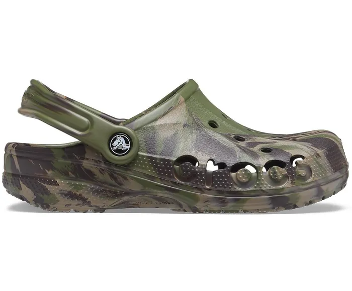 WomenMen Baya Marbled Clog Army Green Multi Crocs Clogs
